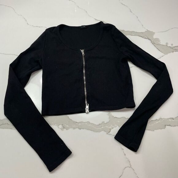 Brandy Melville zip up cropped sweater cardigan J.Galt - Picture 1 of 4